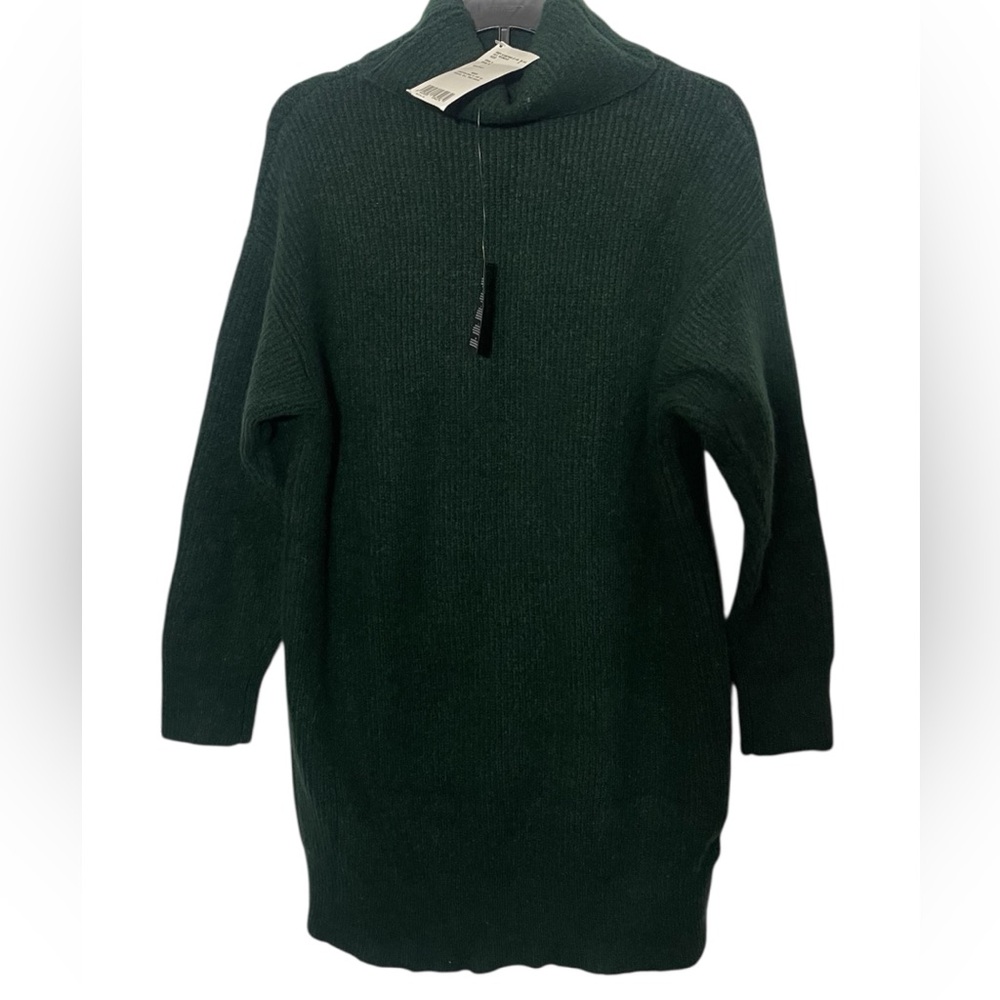 Mango Robert Knit Ribbed Sweater Dress Dark Green Size XS - Picture 2 of 13